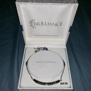 “Happy Holidays” Bracelet with Swarovski Crystals